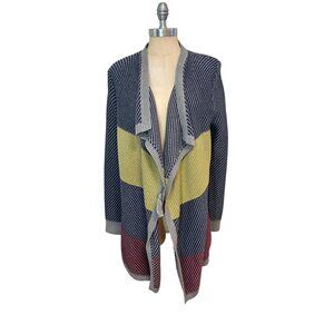 CAbi colorblock Waterfall Blanket Cardigan Jacket Large #467